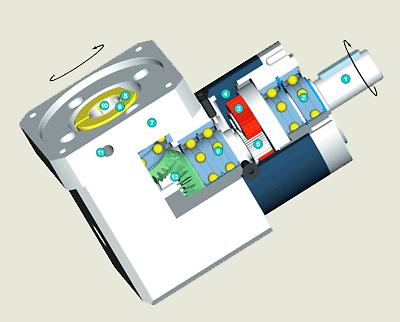 WPLE gearbox sectional drawing