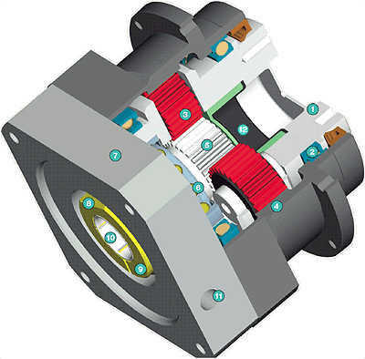 Neugart PLF-HP gearbox sectional drawing